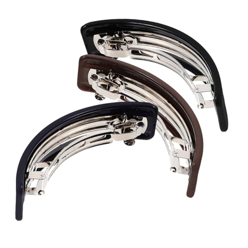 Hemobllo 3stücke Elegante Frühlingshaarklammern Für Frauen Rutschfeste Stilvolle Haarspangen in Schwarz Und Dunkelbraun Für Jeden Anlass Sanft Zu Haaren Praktisch Und Einfach Zu Verwenden von Hemobllo