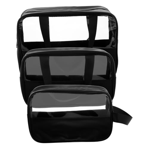 Hemobllo 3stücke Teiliger Transparenter Kulturbeutel Wasserdichter Make-up-Organizer Mit Reißverschluss Durchsichtige Reise-Tasche Für Kosmetik Und Toilettenartikel Tragbar Für Frau Und Zuh von Hemobllo