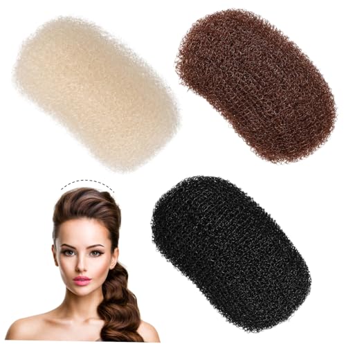 Hemobllo 3stücke Teiliges Haar Bump up Clip Atmungsaktive Haarpolster Für Damen Unsichtbare Volumensteigerung Für Kreative Frisuren Schwarz Braun Beige von Hemobllo