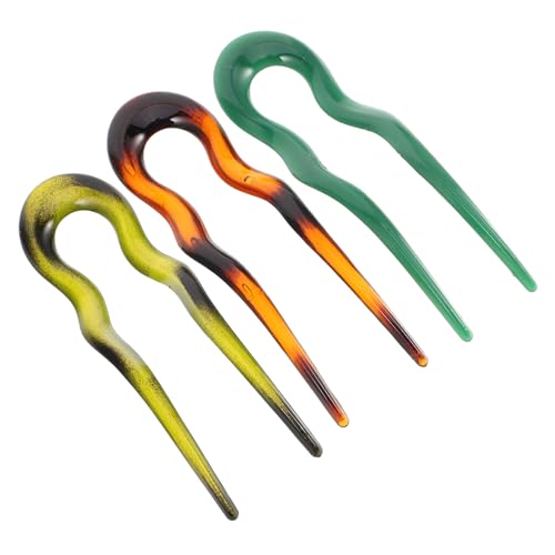 Hemobllo 3stücke Teiliges U-förmige Haarnadeln Acetat Handgemachte Haaraccessoires Für Damen Vielseitig Einsetzbar Und Strapazierfähig Für Verschiedene Frisuren Und Anlässe von Hemobllo