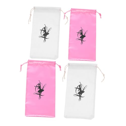 Hemobllo 4 Stück Ballettschuhtasche Teiliges Leichtes Canvas Material Kordelzugbeutel Für Damen und Mädchen Ballettschuhe Schutz und Organisation Tanzzubehör Aufbewahrungstasche von Hemobllo