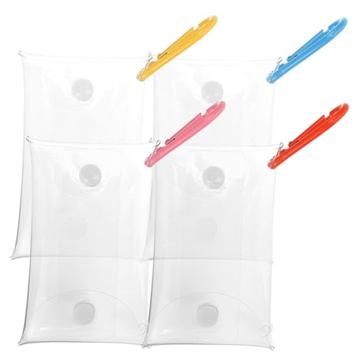 Hemobllo 4 Stück Geldbörsen für Damen PVC Münzgeldbörse mit Knopfverschluss Kleine Transparente Portemonnaies für Schlüssel Lippenstift und Kleingeld Leicht und Kompakt für Shopping und von Hemobllo