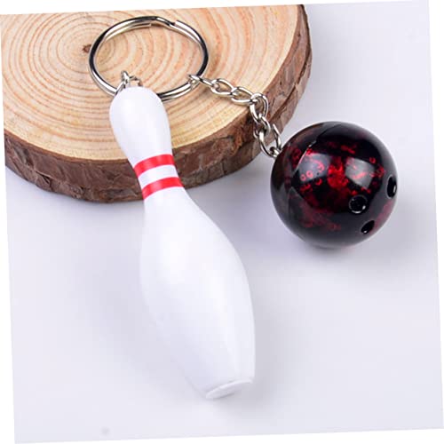 Hemobllo 4 Stück Teiliges Bunter Bowling Schlüsselanhänger aus Farbenfrohe Anhänger Rot Grün und Blau als Dekorativer Schlüsselring für Taschen Rucksäcke Geschenke für Bowling Fans von Hemobllo