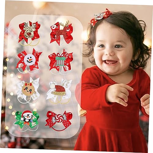Hemobllo 4 Stück Teiliges Haargummi Mädchen Weihnachten Glitzer Schleife Haarband Ponytail Halter Festliche Haarschmuck für Jugendliche von Hemobllo