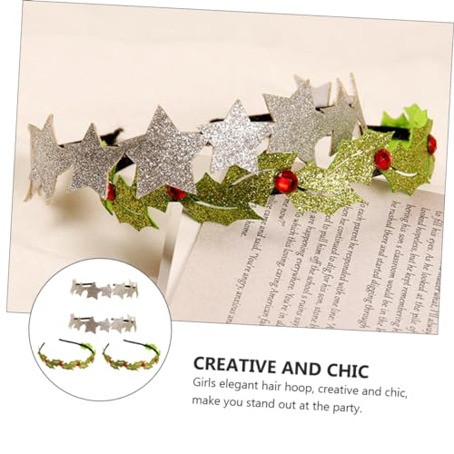 Hemobllo 4 Stück Teiliges Haarschmuck Stern Design Silber Goldfarben Kreativer Eleganter Haarreif für Weihnachten und Festliche Anlässe Langlebiges Legierungsmaterial Modisches Accessoire von Hemobllo