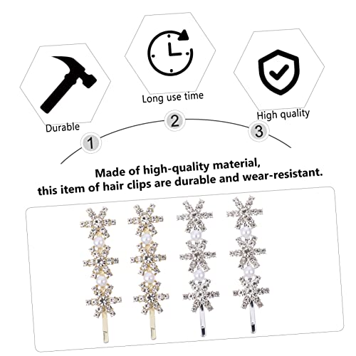 Hemobllo 4 Stück Teiliges Schneeflocken Haarspangen aus Langlebiger Funkelnde Weihnachts Haarschmuck für Damen und Mädchen Einfache Anwendung als Festliches zu Weihnachten von Hemobllo