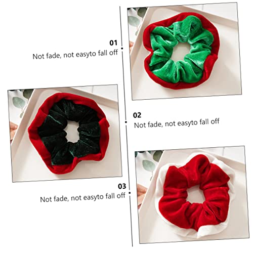 Hemobllo 4 Stück Teiliges Weihnachts Haargummis aus Weichem Hautfreundlichem Elastisch und Schonend Kreative Bunte Haarschleifen für Damen für Alltag und Festliche Anlässe von Hemobllo