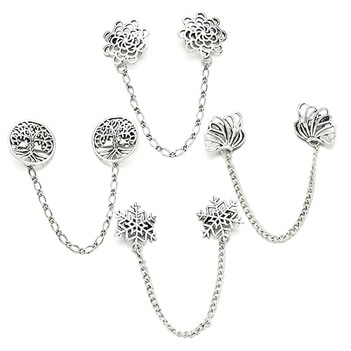 Hemobllo 4 Stück Vintage Broschen Teilig mit Quasten Langlebige Cardigan Clip Schmuck Vielseitig für Pullover Blusen Schals Kleider Kragen und Jacken Praktische und Stilvolle von Hemobllo