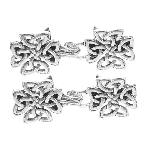 Hemobllo 4 Stück Vintage Strickjackenclips aus Zinklegierung Filigrane Blütenbroschen Vielseitige Sweater und Cardigan Verschlussklammern für Damen Sicherer Expositions Schutz Kleid von Hemobllo