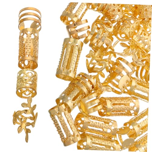 Hemobllo 40stücke Haarringe Für Zöpfe Haar-schmuck Damen Hohl Haarringe Für Dreadlock Extensions Haar-zubehör Für Damen Zöpfe von Hemobllo