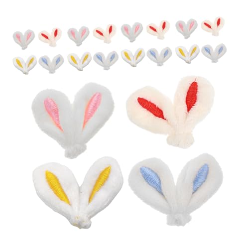 Hemobllo 40stücke Plüsch Hasenohren Haarclips Für Mädchen Kreative Haarschmuck Zubehör Für Ostern Party Und Bastelprojekte Blau Gelb Und Rot von Hemobllo
