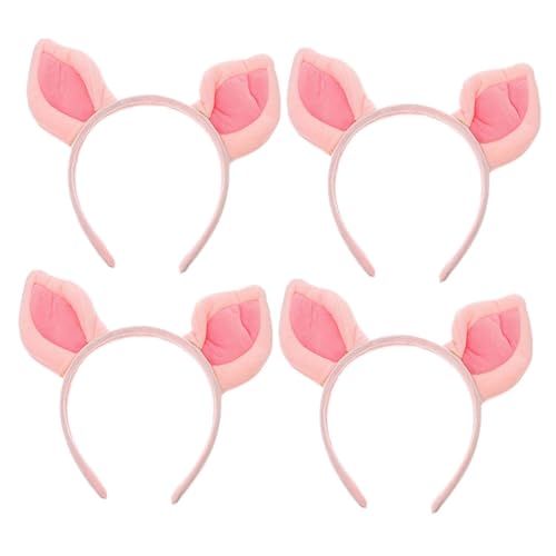 Hemobllo 4stücke Rosa Schweineohren Stirnband Halloween Schwein Cosplay Haarband Zoo Tier Ohren Haarreifen Weiches Plüsch Tier Cosplay Zubehör Für Erwachsene Und Junge Mädchen Zum von Hemobllo