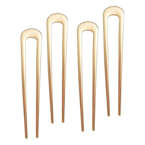 Hemobllo 4stücke U-förmige Haarnadel Für Sicheren Halt Haarnadeln Für Frauen Haarnadeln Für Langes Haar Für Dutts Haarschmuck Für Hochsteckfrisuren Für Dicke Haare Für Chignon von Hemobllo