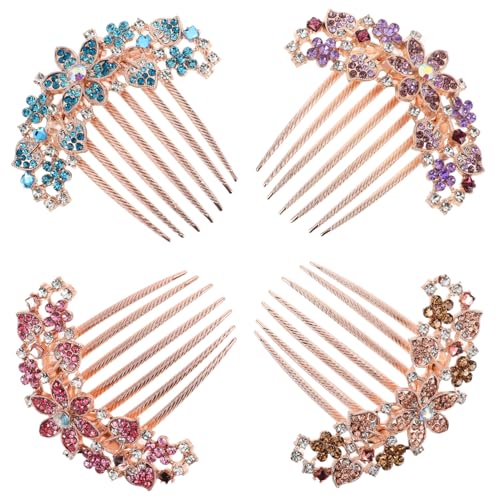 Hemobllo 4stücke Haarschmuck Mit Strasssteinen Metallblumen-design Für Damen Haarkämme Mit Kristallen Accessoires Für Stirnband Und Dutt Geeignet Für Braut Und Party Hemobllo 4stücke Haarschmuck Mit Strasssteinen Metallblumen-design Für Damen Haarkämme Mit Kristallen Accessoires Für Stirnband Und Dutt Geeignet Für Braut Und Party von Hemobllo