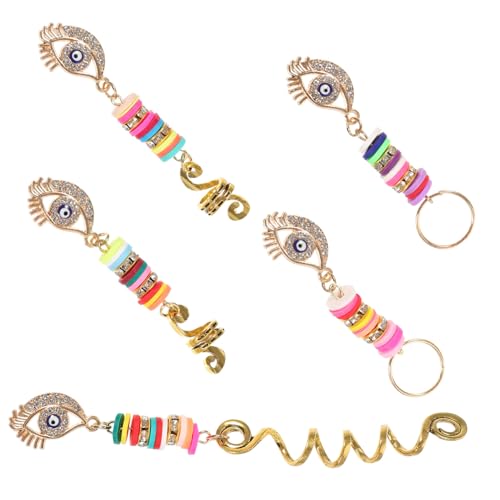Hemobllo 5 Stück Personalisierte Auffällige Dreadlock Haarringe Teilig Verstellbare Haar Accessoires für Zöpfe und Flechtfrisuren Modischer Schmuck für Damen und DIY Styling von Hemobllo