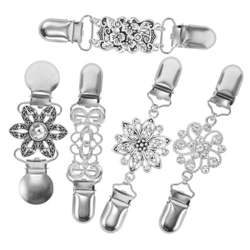 Hemobllo 5 Stück Teiliges Vintage Cardigan Clips aus Legierung Pullover und Schal Verschlüsse Dekorative Broschen für Damen Vielseitig Einsetzbar zum Fixieren von Kleidern und Shirts von Hemobllo