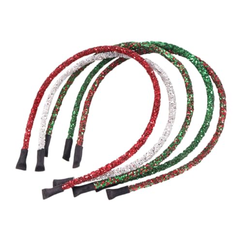 Hemobllo 5 Stück Teiliges Weihnachts Haarband Glitzernde Festliche Kopfbedeckung Damen Mädchen Party Accessoire Leicht und Langlebig für Xmas Feier von Hemobllo