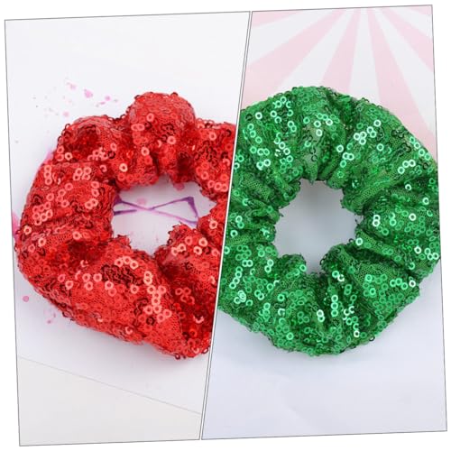 Hemobllo 5 Stück Teiliges Weihnachts Haargummi mit Bunten Pailletten Elastisch und Bequem Fest Haltend für Haartypen Modisches Haaraccessoire für Mädchen für Weihnachten Partys und von Hemobllo