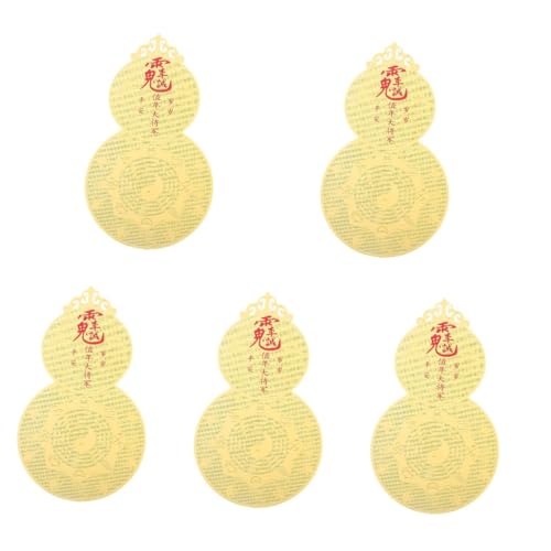 Hemobllo 5St Amulett der glücksbringer glucksbringer - Geschenk lucky charm glücksbringer ausstecher schmücken Aufkleber Geschenk im chinesischen Stil Metall Applikationen China Kupfer von Hemobllo