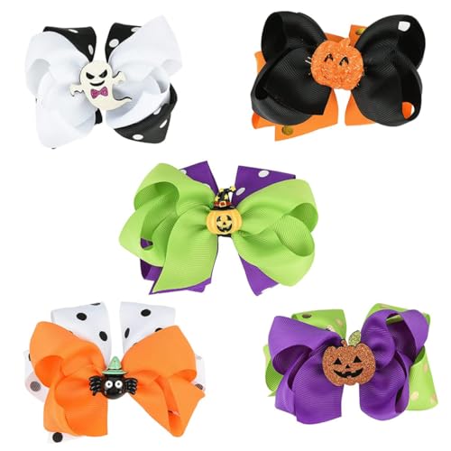 Hemobllo 5stücke Halloween Haar Schleifen Clips Ripsband Haarnadel Mädchen Haaraccessoires Für Halloween-partys Und Fotoshootings von Hemobllo