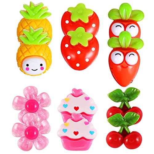 Hemobllo 6 Paare Ohrclips Bunte Clip Ohrringe in Süßen Designs Schmerzfreie Ohrschmuck für Mädchen Kreative Ohrdekorationen Ohrloch Langlebiges Material von Hemobllo