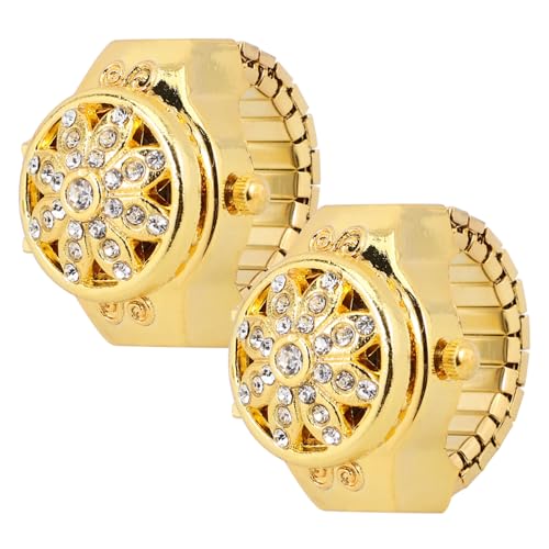 Hemobllo 6 STK Uhr Mit Diamantring Fingeruhrring Smartwatches Für Frauen Ring Uhr Herren Fingerringuhren Herren Luxusuhren Galaxie Uhr Schmuck Uhr Intelligent Mann Zinklegierung Lünette von Hemobllo