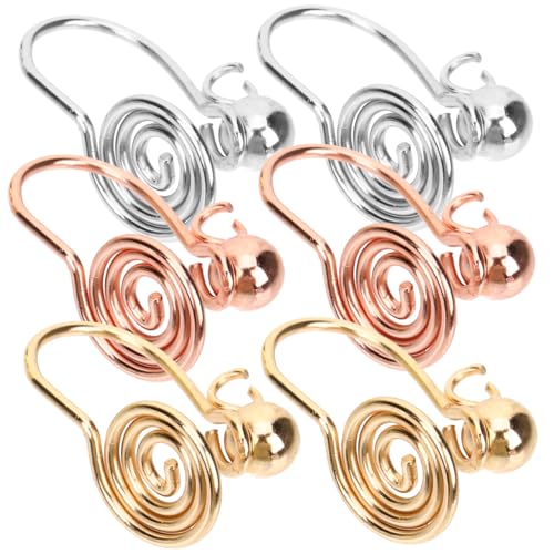 Hemobllo 6 Stück Clip Ohrringe für Frauen und Mädchen Spiraldesign kein Ohrloch Nötig Leichte Druckohrclips in Gold Silber und Roségold mit Perlen Eleganter Modeschmuck für Alltag und Hemobllo 6 Stück Clip Ohrringe für Frauen und Mädchen Spiraldesign kein Ohrloch Nötig Leichte Druckohrclips in Gold Silber und Roségold mit Perlen Eleganter Modeschmuck für Alltag und von Hemobllo