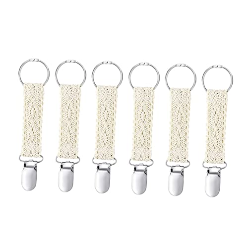 Hemobllo 6 Stück Spitzen Hutclips Verstellbar Flexibel Multifunktionale Huthalter für Reisen und Outdoor Geeignet für Rucksäcke Schals und Handschuhe Zubehör für Damen von Hemobllo