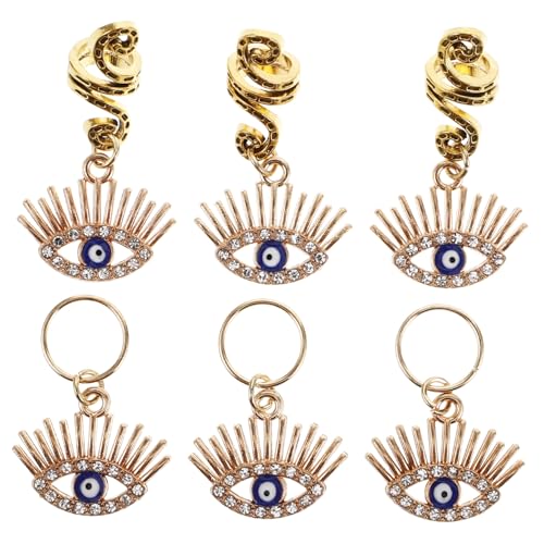 Hemobllo 6 Stück Teiliges Evil Eye Haarspangen mit Emaille Schmuck Vielseitige Schlangenform Haarring für Dreadlocks und Flechtfrisuren Modischer Haarschmuck Frauen Festliches Accessoire von Hemobllo