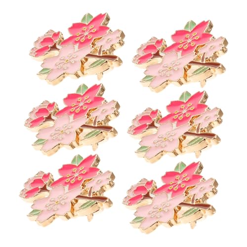 Hemobllo 6 Stück Teiliges Kirschblüten Broschen aus Langlebiger Zinklegierung Elegantes Design mit Frühlingsmotiv Dekorative Anstecknadeln für Taschen Kleidung und Partyaccessoires von Hemobllo