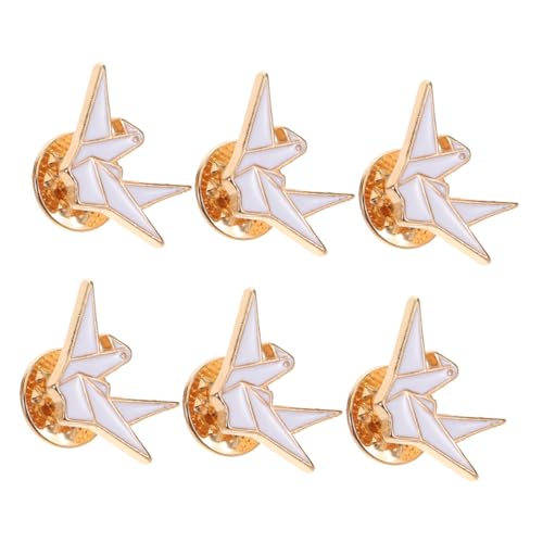 Hemobllo 6 Stück Teiliges Origami Broschen aus Metall Langlebige Cartoon Anstecknadeln mit Sicherem Verschluss Farbecht Pins für Rucksäcke Jacken Hemden Vielseitige Modeaccessoires von Hemobllo