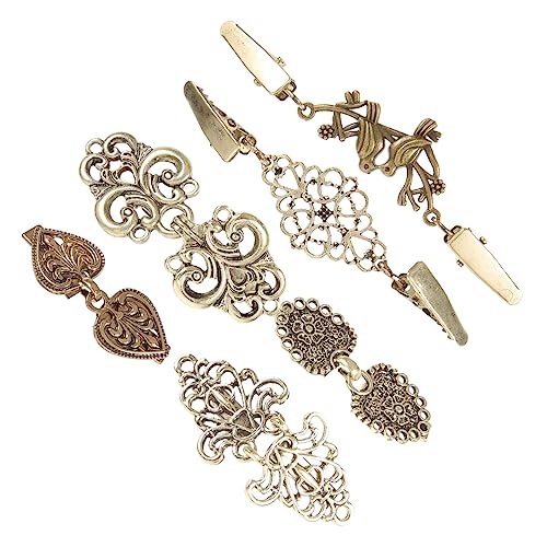 Hemobllo 6 Stück Teiliges Vintage Cardigan Clip aus Antikem Bronze Eleganter Schal und Strickjackenclip für Damen Modisches Accessoire zur Kleider und Pulloverdekoration Robust und von Hemobllo