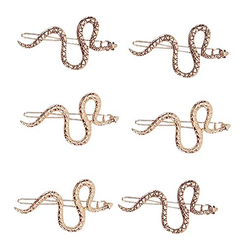 Hemobllo 6 Stück Teiliges Vintage Metall Schlangen Haarspangen Goldfarbene Haarklammern für Damen Flexibel Einfach zu Tragen Stilvolle Haarschmuck für Alltag und Party von Hemobllo