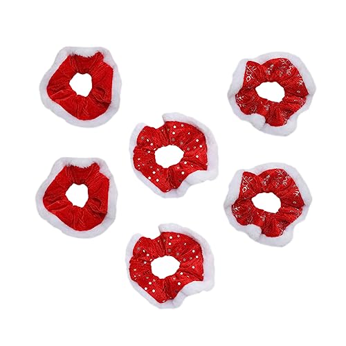Hemobllo 6 Stück Teiliges Weihnachtliches Haargummi Elastisch Komfortabel für Mädchen Haarschmuck Flexibel Modisch Indoor Outdoor Geeignet Festlicher Haaraccessoire von Hemobllo