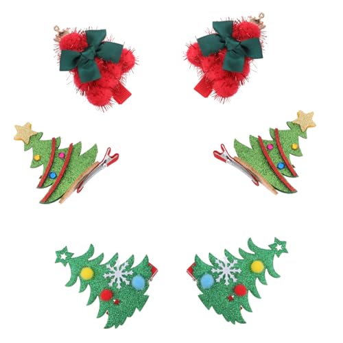 Hemobllo 6 Stück Teiliges Weihnachtsbaum Haarschmuck Haarspangen Festlich für Party Weihnachten Modisch Attraktiv für Damen Mädchen Zubehör von Hemobllo