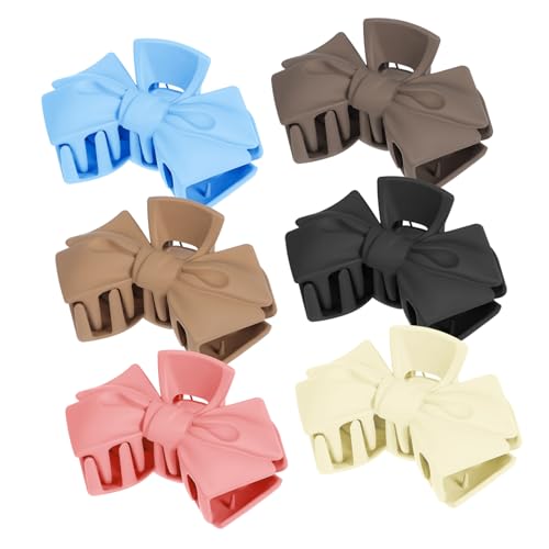 Hemobllo 6stücke Haarklammern Mit Schleife Haarschmuck Für Frauen Lange Haarklammer Mit Schleife Haarschleifenklammern Aus Stabilem Kunststoff Schleifenförmige Haarklammern Für von Hemobllo