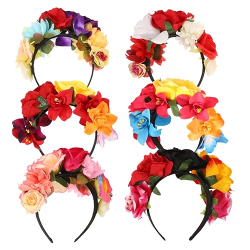 Hemobllo 6Stücke Teiliges Halloween Flower Headband Vintage Rosenhaarreifen für Partys Karneval und Kostümverkleidungen mit Verschiedenen Farbkombinationen für Erwachsene Langlebiges Hemobllo 6Stücke Teiliges Halloween Flower Headband Vintage Rosenhaarreifen für Partys Karneval und Kostümverkleidungen mit Verschiedenen Farbkombinationen für Erwachsene Langlebiges von Hemobllo