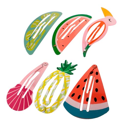 Hemobllo 6stücke Haarspangen Für Mädchen Obst-design Kawaii Haar-accessoires Haarschmuck Für Junge Mädchen Teenager Haar-clips von Hemobllo
