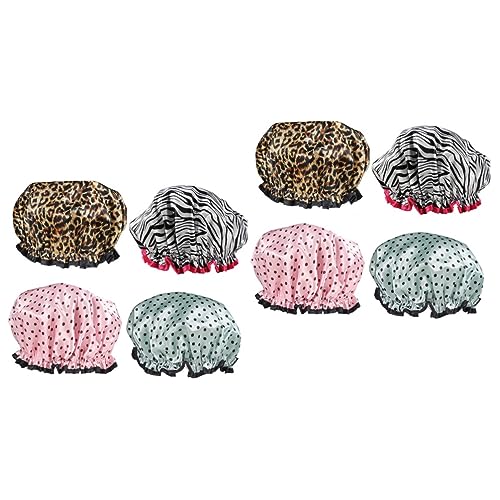 Hemobllo 6stücke Wasserdichte Duschhauben Aus Peva Für Frauen Elastischer Komfort Farbvariationen Schützt Haare Beim Baden Und Duschen von Hemobllo
