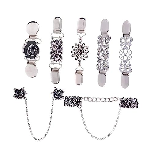 Hemobllo 7 Stück Teiliges Retro Broschen Vintage Anstecknadeln Vielseitige Kragenclips für Pullover Schals Mäntel Damen Schmuck Stola Verschlüsse Langlebiges Material von Hemobllo