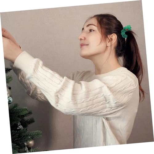 Hemobllo 7 Stück Teiliges Weihnachts Elastic Scrunchies für Damen Weiche Haargummis aus Festhaltende Ponytail Halter mit Weihnachtsmann Rentier und Tannenbaum Motiven Modischer Haarschmuck von Hemobllo