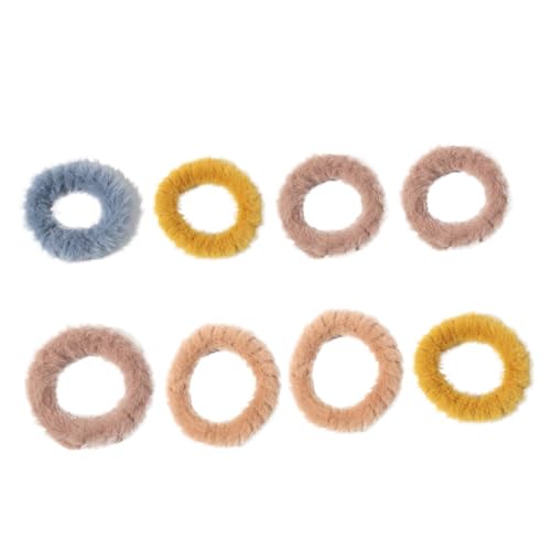 Hemobllo 8 Stück Teiliges Haargummi Bunte Plüsch Haarschleifen Weich Elastisch Haarschmuck für Mädchen Ponytail Halter Modisch Angenehm Vielseitig Geschenkidee Weihnachten von Hemobllo