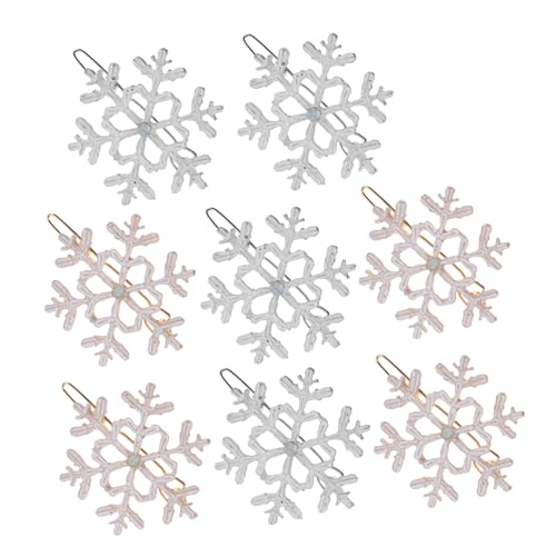 Hemobllo 8 Stück Teiliges Haarschmuck Weihnachten Schneeflocken Haarspangen aus Langlebiger Legierung Festliche Haarklammern für Mädchen Geeignet für Party Cosplay Hochzeit und Alltag von Hemobllo