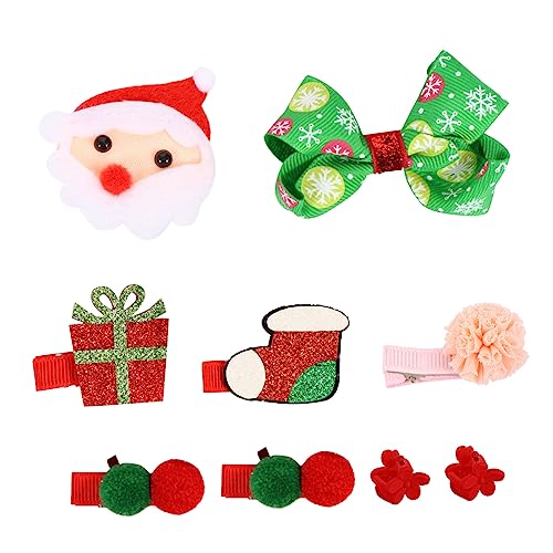 Hemobllo 9 Stück Teiliges Weihnachts Haarschmuck für Mädchen Langlebige Haarspangen und Haargummis in Klassischen Xmas Farben Modisch Bequem und Festlich für Damen von Hemobllo