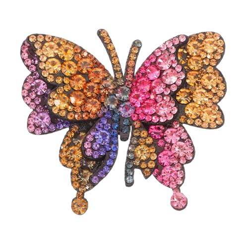 Hemobllo Abnehmbare Schmetterling Schuhschnalle mit Funkelnden Strasssteinen Bunte DIY Schuhdekoration für Damen High Heels Vielseitiger Schuhclip als Modisches Schuhzubehör von Hemobllo
