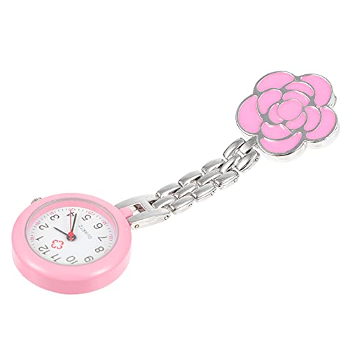 Hemobllo Accessoires Für Mädchen Rosa Fob Uhren Arzt Tasche Revers Clip Auf Uhren Pflege Clip Uhren Analog Quarz Hängen Taschenuhr Ärzte Medizinische Revers Tasche Uhren von Hemobllo