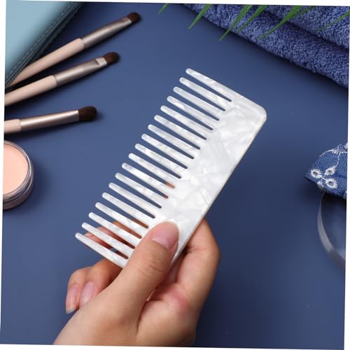 Hemobllo Antistatischer Haarkamm aus Modischem Perlmutt Acetat Entwirrt alle Haartypen Verhindert Haarbruch Ergonomisch Griffig für Damen und Herren zur und Styling von Hemobllo