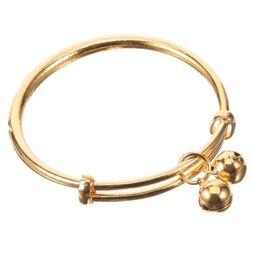Hemobllo Stylisches Imitation Gold Armband Für Kinder Delikates Babyarmband Mit Glocke Größe s (50mm Durchmesser) Modisches Für Mädchen Für Babypartys Und Geburtstage von Hemobllo