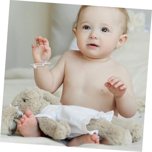Hemobllo Armband Silber Verstellbar Babybangle mit Glocke Langlebiger Schmuck für Jungen und Mädchen Modisches zu Babyparty Geburtstag und Festen von Hemobllo