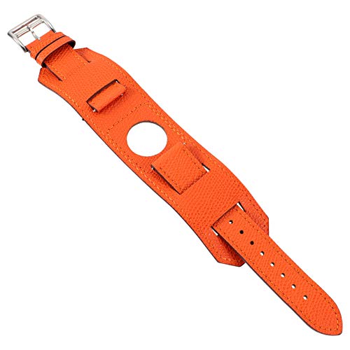 Hemobllo Armreifen Für Damen Kompatibel mit Uhr Uhr Uhr Strap Leder Bands Ersatz Business Stil für Frauen M?nner Zubeh?r Orange Uhrenarmbänder von Hemobllo